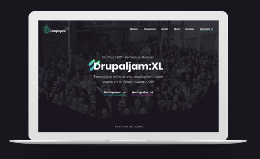 Homepage of Drupaljam design